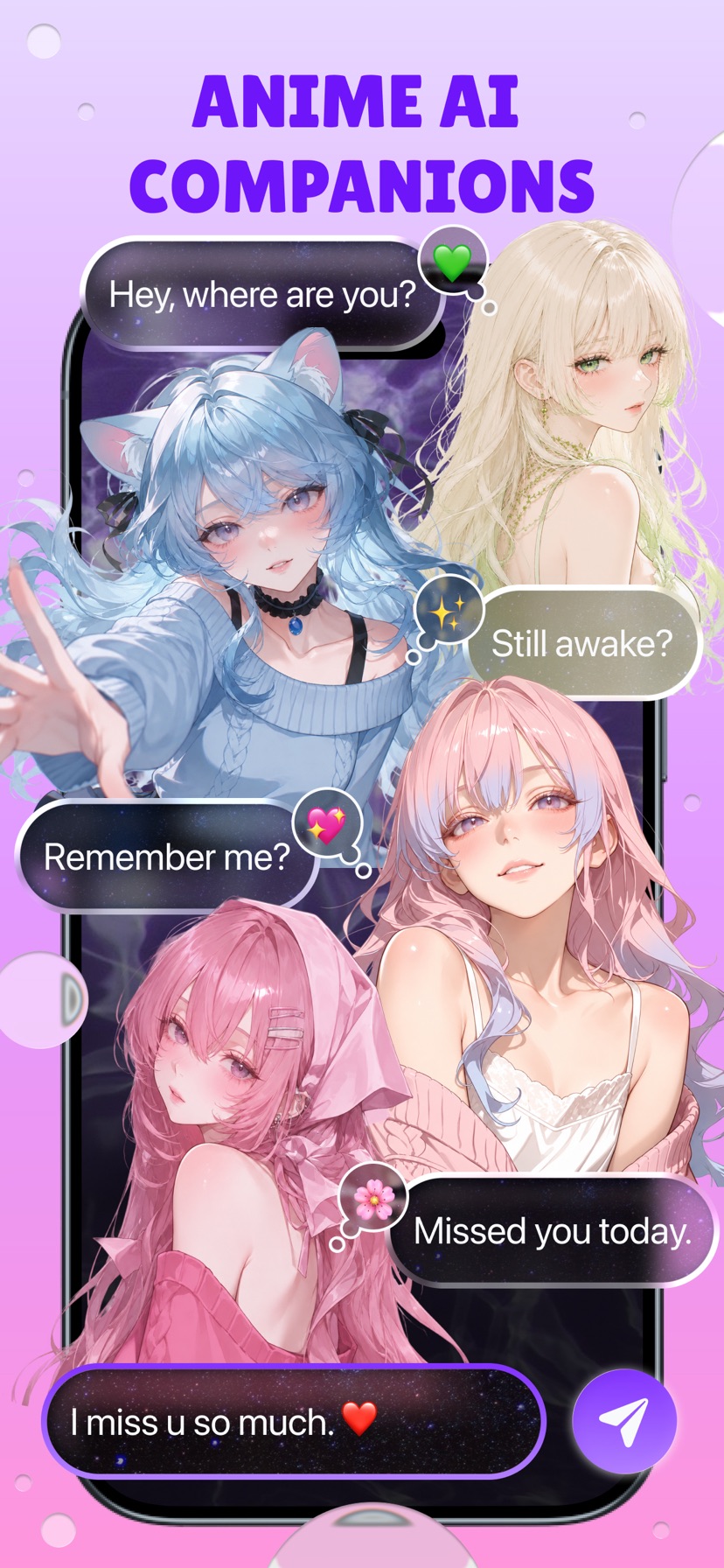 Anime Girls AI companion characters